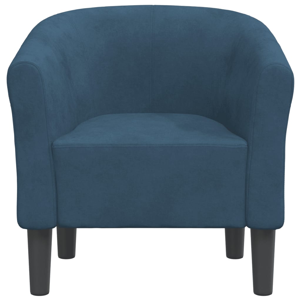 Kuipstoel fluweel donkerblauw