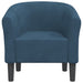 Kuipstoel fluweel donkerblauw