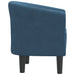 Kuipstoel fluweel donkerblauw