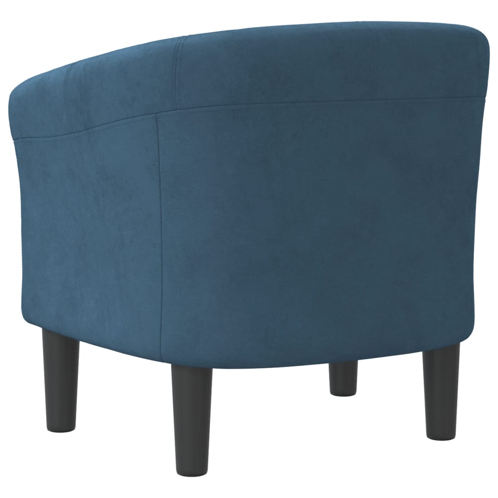 Kuipstoel fluweel donkerblauw