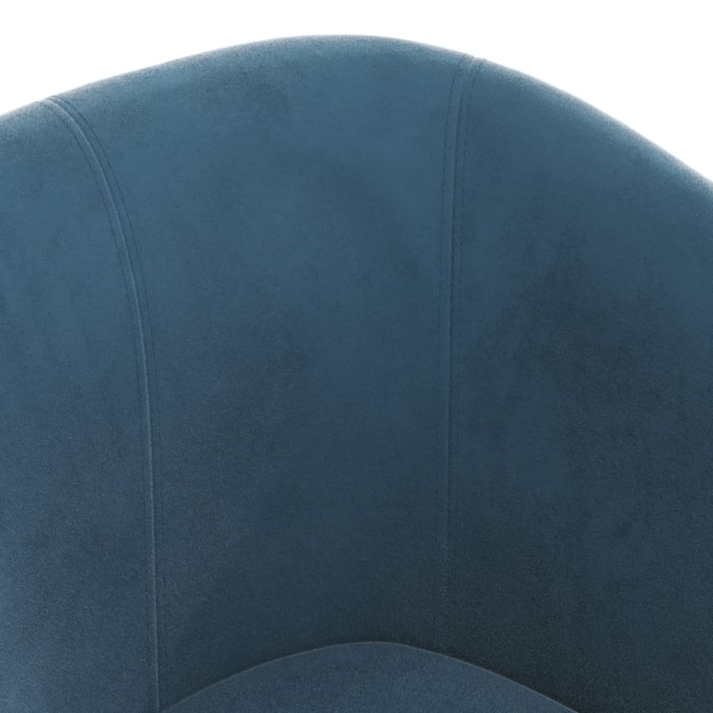 Kuipstoel fluweel donkerblauw