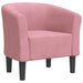 Kuipstoel fluweel roze