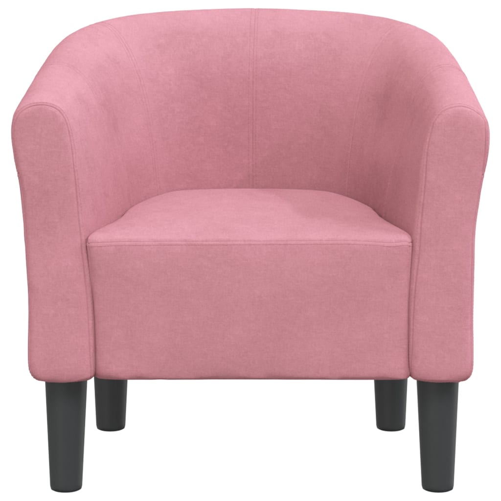 Kuipstoel fluweel roze