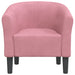 Kuipstoel fluweel roze