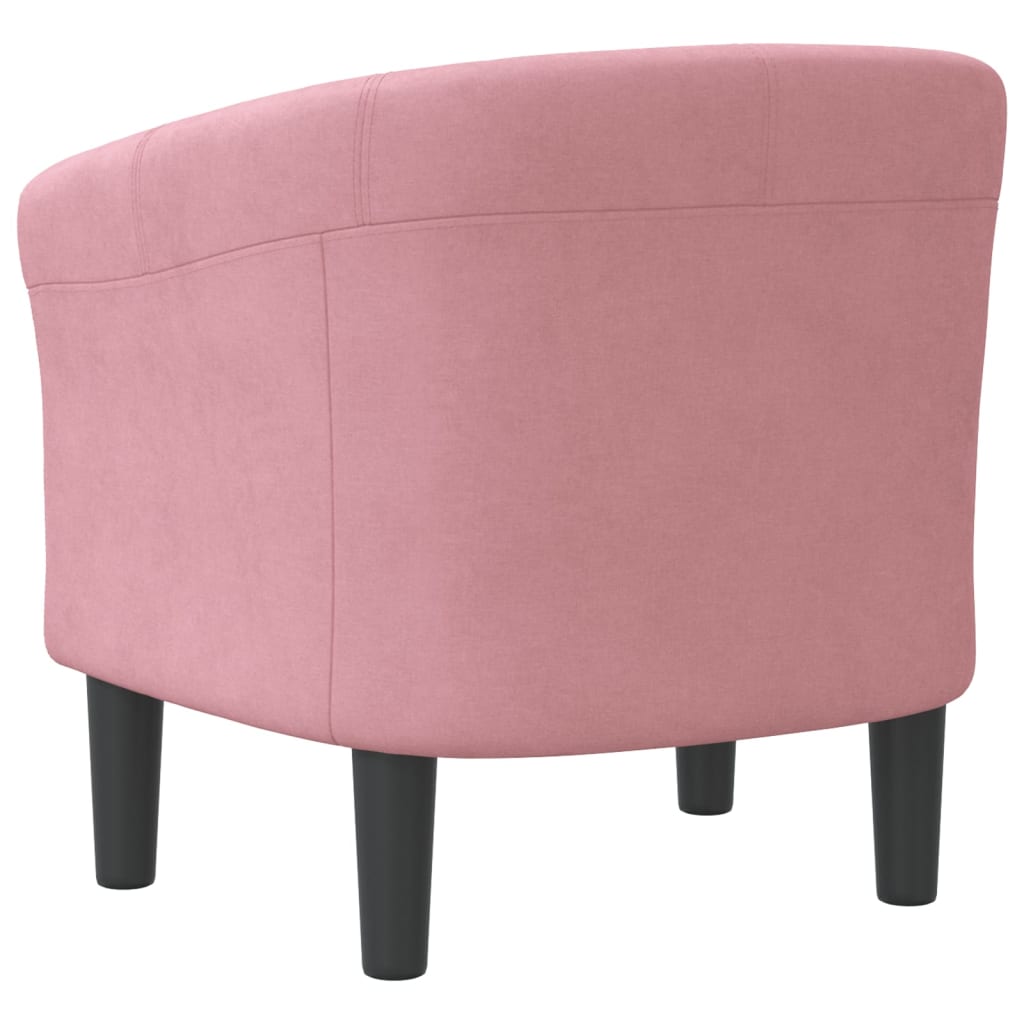 Kuipstoel fluweel roze