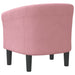 Kuipstoel fluweel roze