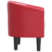 Kuipstoel kunstleer rood