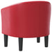 Kuipstoel kunstleer rood