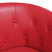 Kuipstoel kunstleer rood