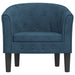 Kuipstoel fluweel donkerblauw