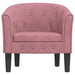 Kuipstoel fluweel roze