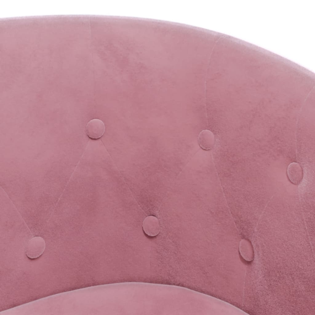 Kuipstoel fluweel roze