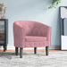 Kuipstoel fluweel roze