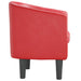 Kuipstoel kunstleer rood