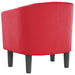 Kuipstoel kunstleer rood