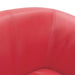 Kuipstoel kunstleer rood