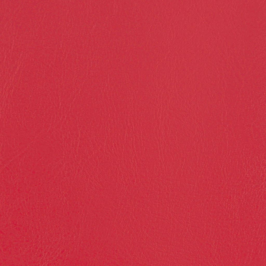 Kuipstoel met voetenbankje kunstleer rood