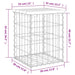 Tuinbank schanskorfontwerp 33x31x42 cm massief grenenhout