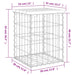 Tuinbank schanskorfontwerp 33x31x42 cm geïmpregneerd grenenhout