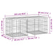 Tuinbank Schanskorfontwerp 103x44x42 cm massief grenenhout