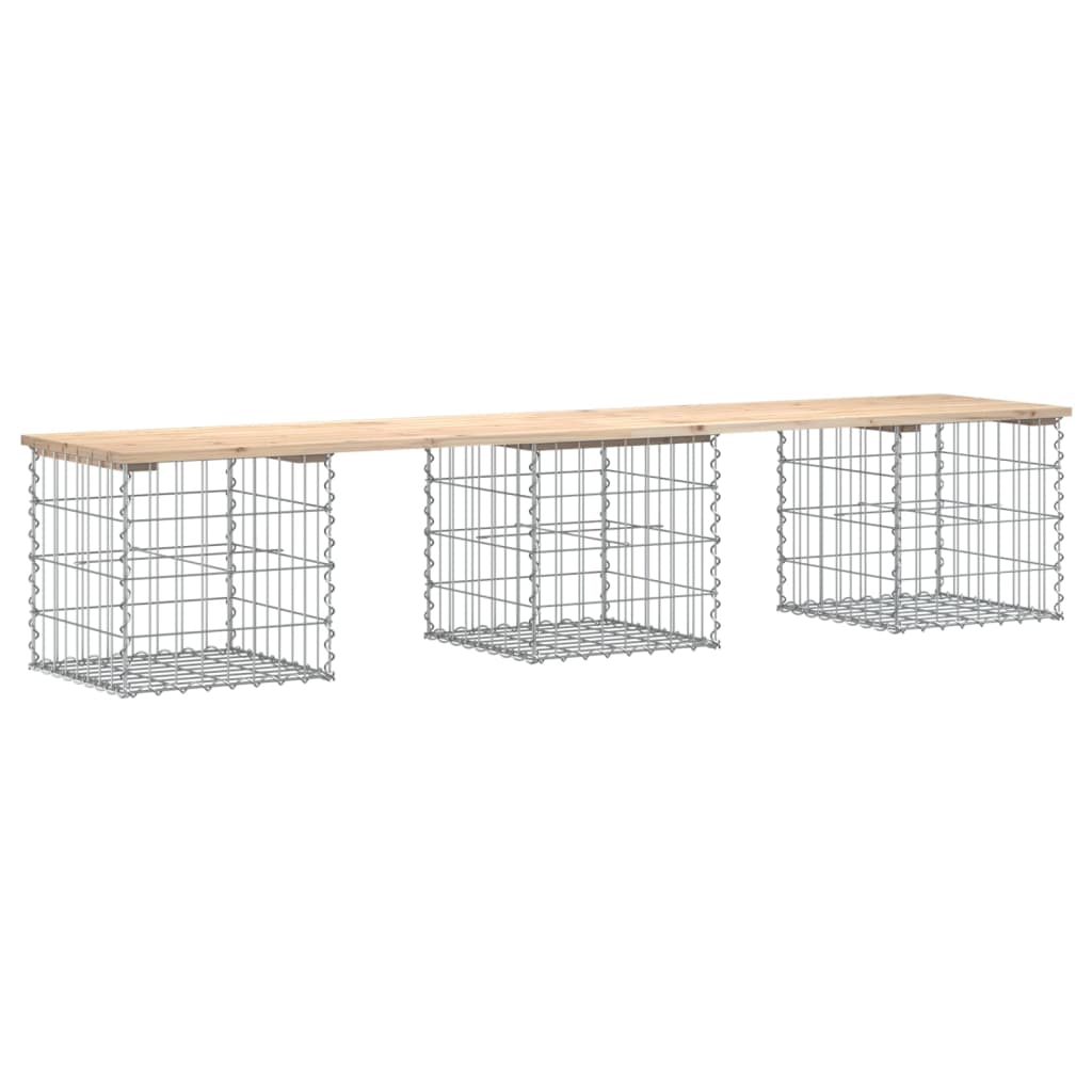 Tuinbank Schanskorfontwerp 203x44x42 cm massief grenenhout