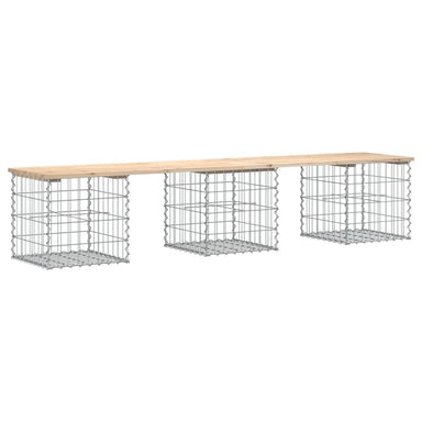 Tuinbank Schanskorfontwerp 203x44x42 cm massief grenenhout