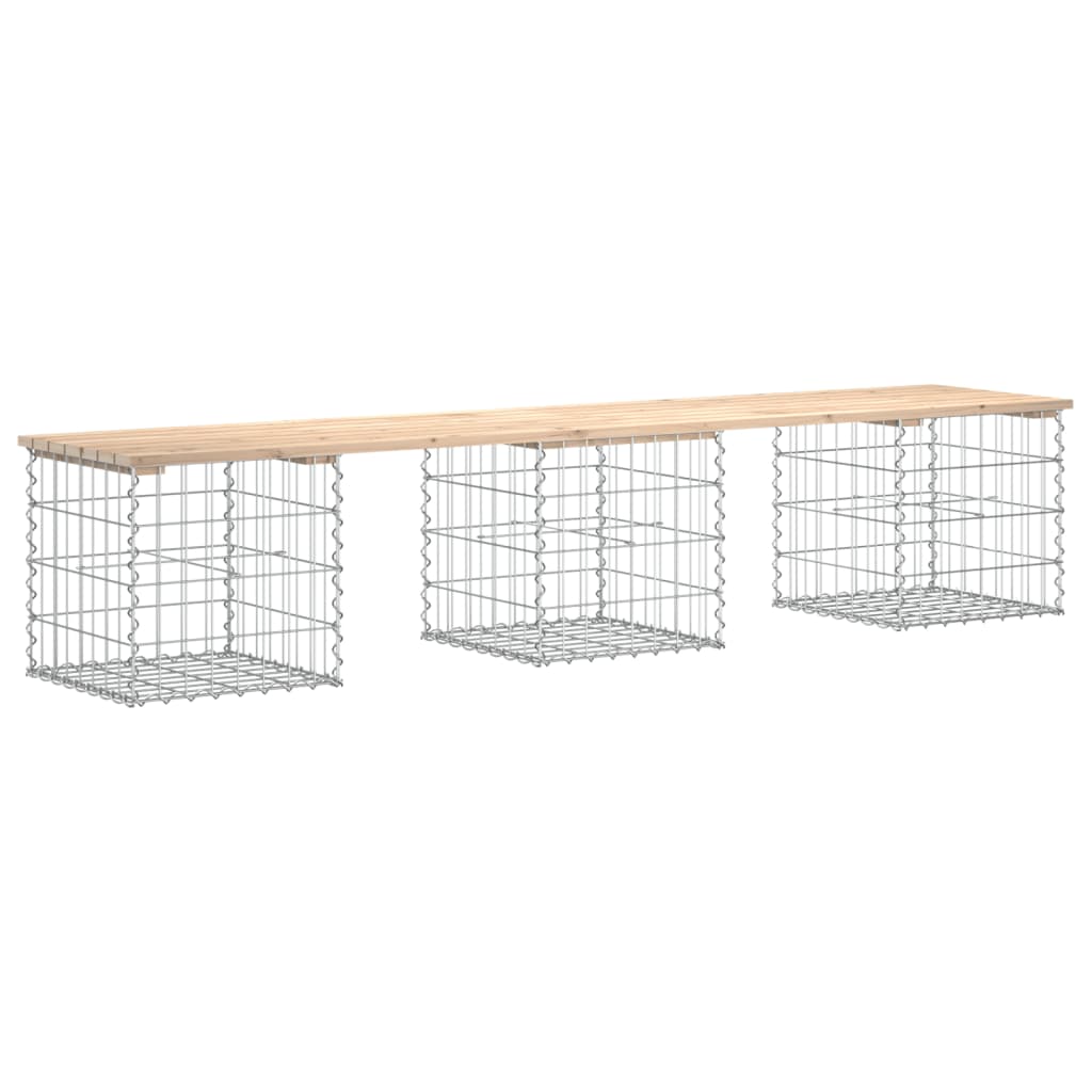 Tuinbank Schanskorfontwerp 203x44x42 cm massief grenenhout