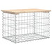 Tuinbank schanskorfontwerp 63x44x42 cm massief grenenhout