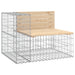 Tuinbank schanskorfontwerp 92x71x65,5 cm massief grenenhout