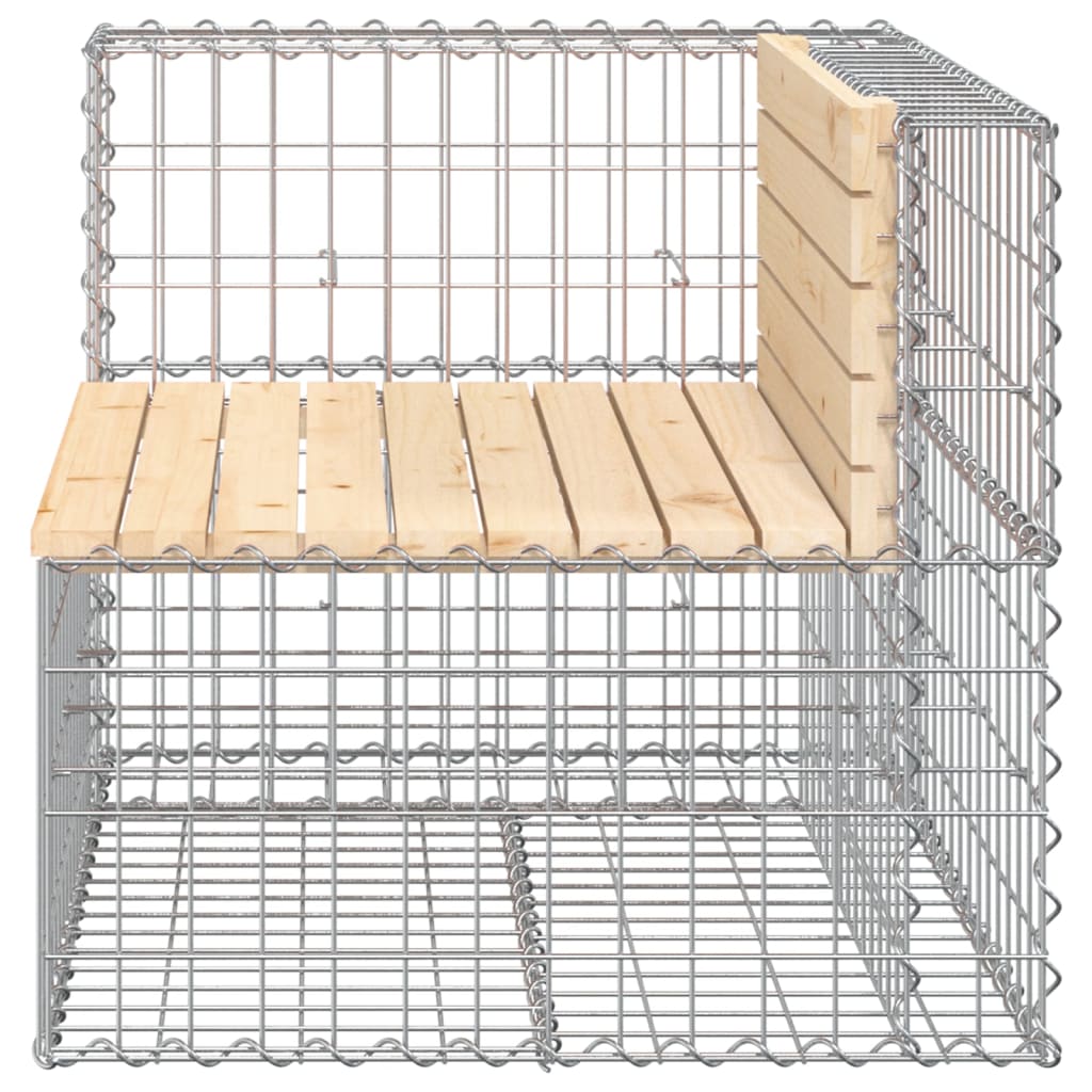 Tuinbank schanskorfontwerp 92x71x65,5 cm massief grenenhout