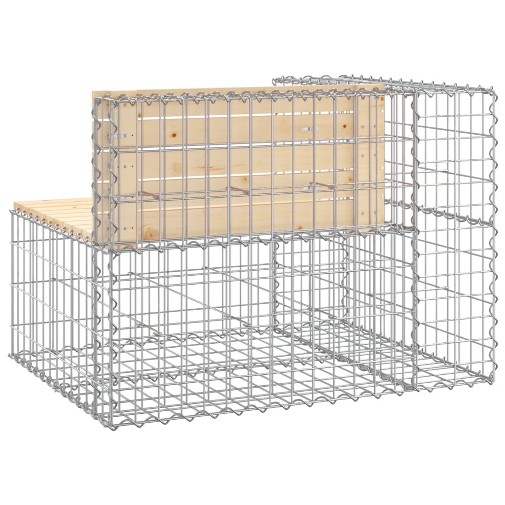 Tuinbank schanskorfontwerp 92x71x65,5 cm massief grenenhout