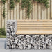 Tuinbank schanskorfontwerp 92x71x65,5 cm massief grenenhout