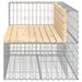 Tuinbank schanskorfontwerp 122x71x65,5 cm massief grenenhout