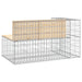 Tuinbank schanskorfontwerp 122x71x65,5 cm massief grenenhout