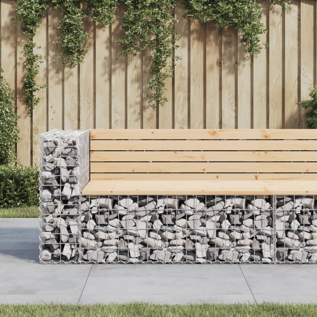 Tuinbank schanskorfontwerp 122x71x65,5 cm massief grenenhout
