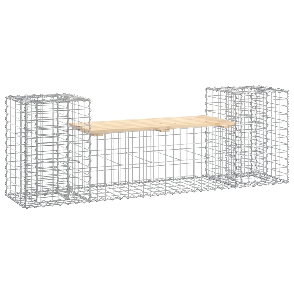 Tuinbank schanskorfontwerp 183x41x60,5 cm massief grenenhout