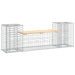 Tuinbank schanskorfontwerp 183x41x60,5 cm massief grenenhout