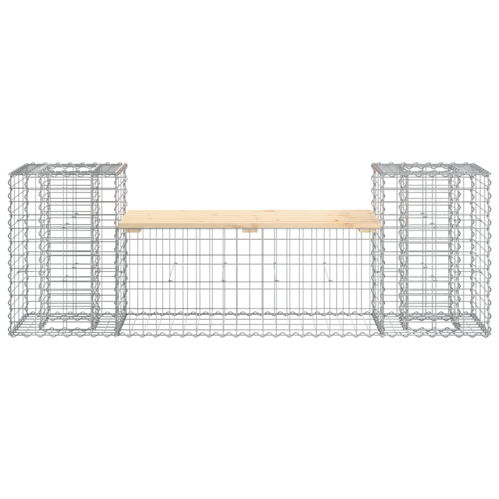 Tuinbank schanskorfontwerp 183x41x60,5 cm massief grenenhout