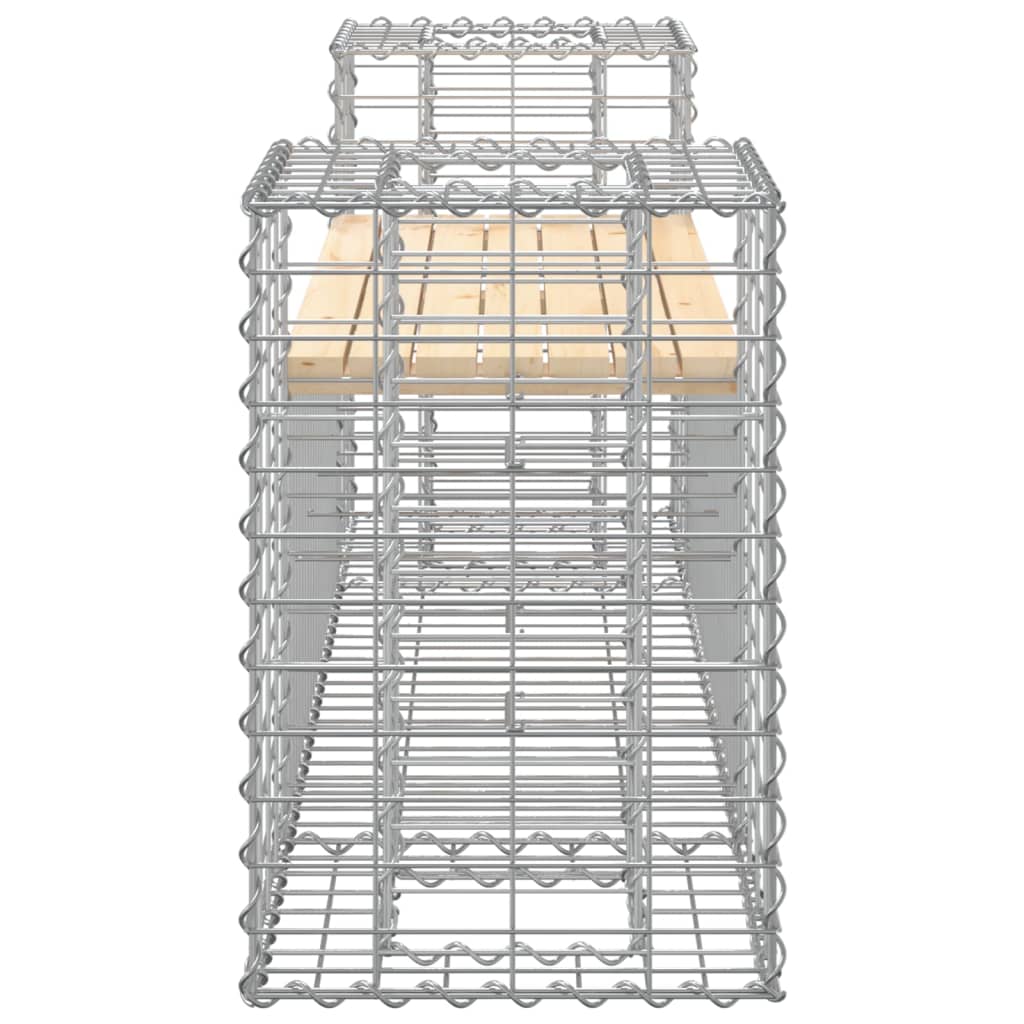 Tuinbank schanskorfontwerp 183x41x60,5 cm massief grenenhout