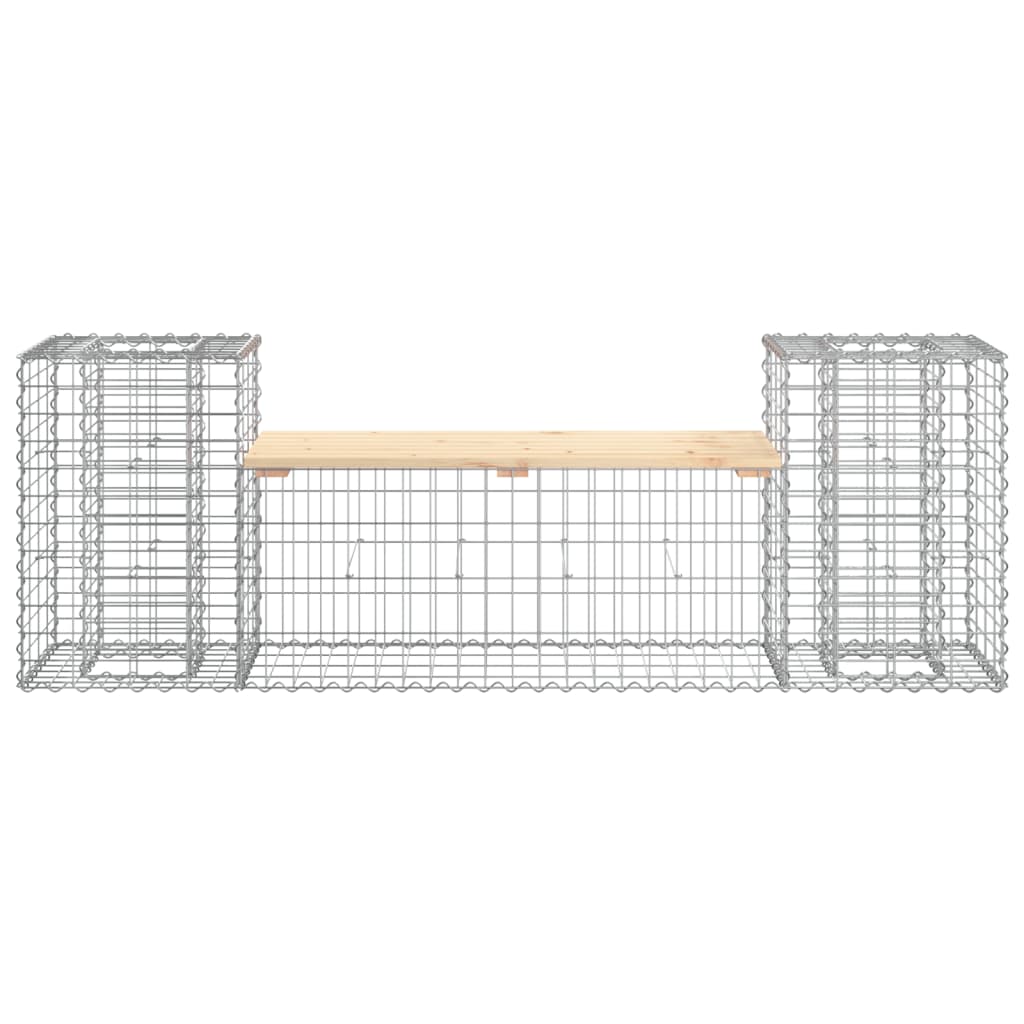 Tuinbank schanskorfontwerp 183x41x60,5 cm massief grenenhout