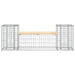 Tuinbank schanskorfontwerp 183x41x60,5 cm massief grenenhout
