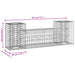 Tuinbank schanskorfontwerp 183x41x60,5 cm massief grenenhout