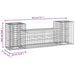 Tuinbank schanskorfontwerp 183x41x60,5 cm massief douglashout