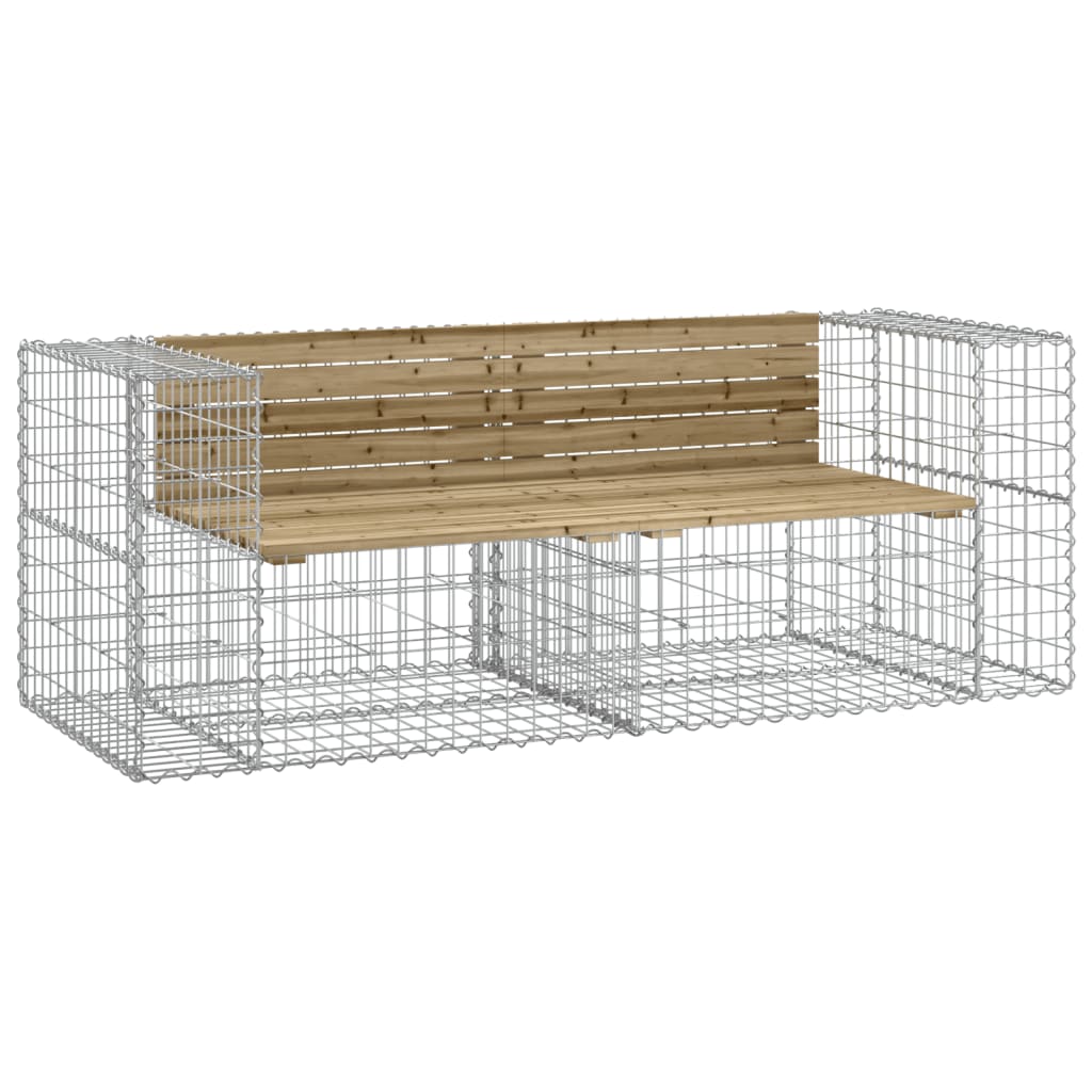Tuinbank schanskorfontwerp 184x71x65,5 cm geïmpregneerd hout