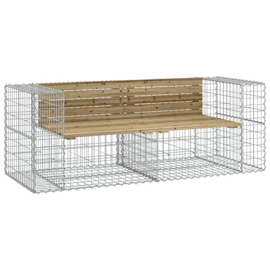 Tuinbank schanskorfontwerp 184x71x65,5 cm geïmpregneerd hout