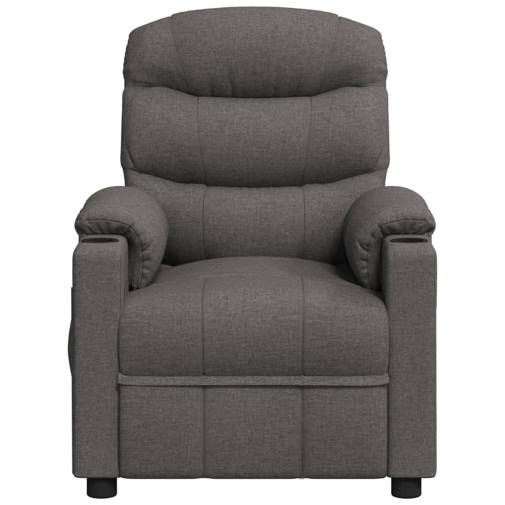 Fauteuil elektrisch verstelbaar stof donkergrijs