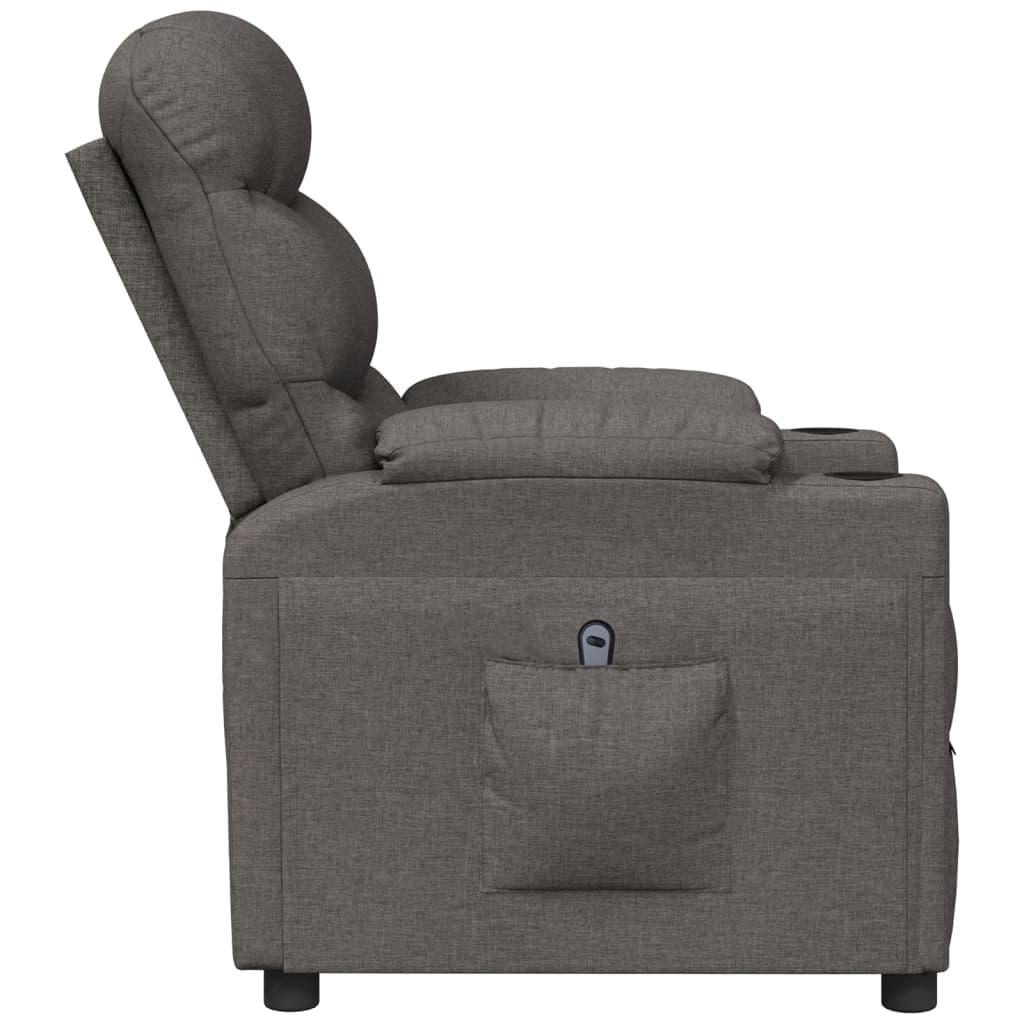 Fauteuil elektrisch verstelbaar stof donkergrijs