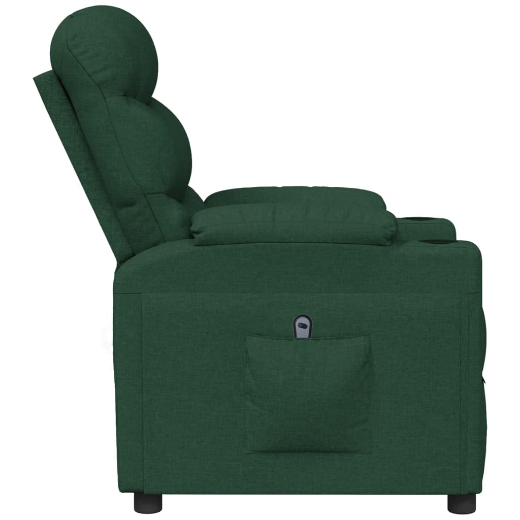 Fauteuil verstelbaar elektrisch stof donkergroen