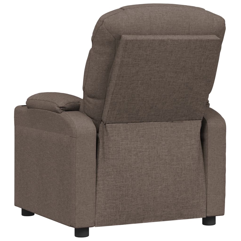 Fauteuil verstelbaar elektrisch stof taupe