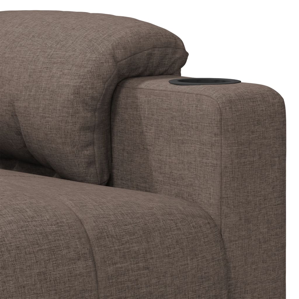 Fauteuil verstelbaar elektrisch stof taupe